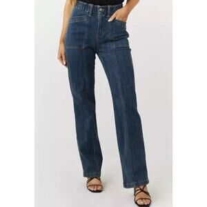 Judy Blue Hi Rise Elastic Waist VTG Straight Leg Jean 88749  Stretch Size 15/32